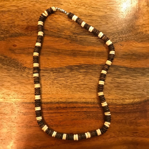 Brown & Off-White Bead Necklace Jewelry - Picture 4 of 5